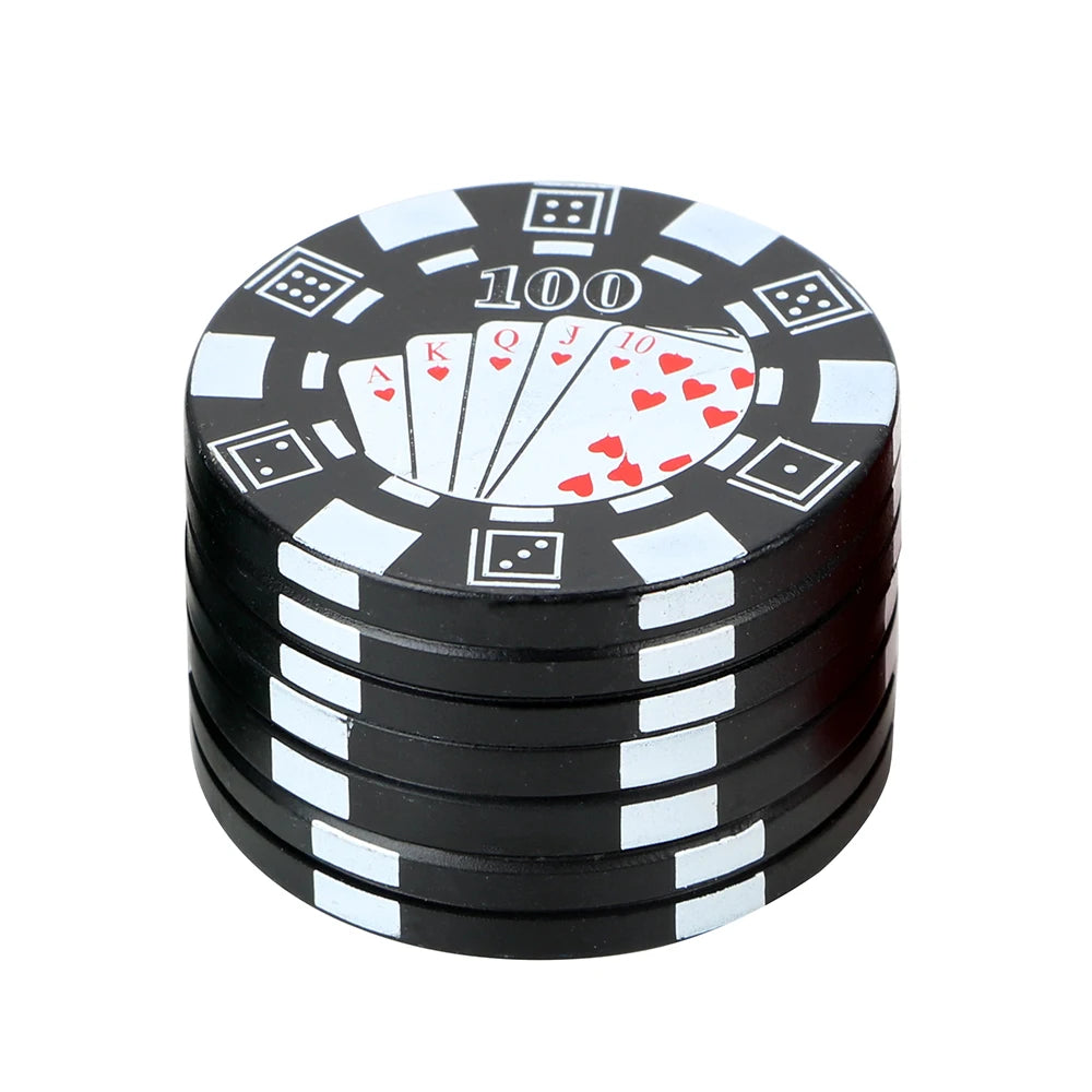 Poker Chip Style Grinder  3-layer Spice Cutter