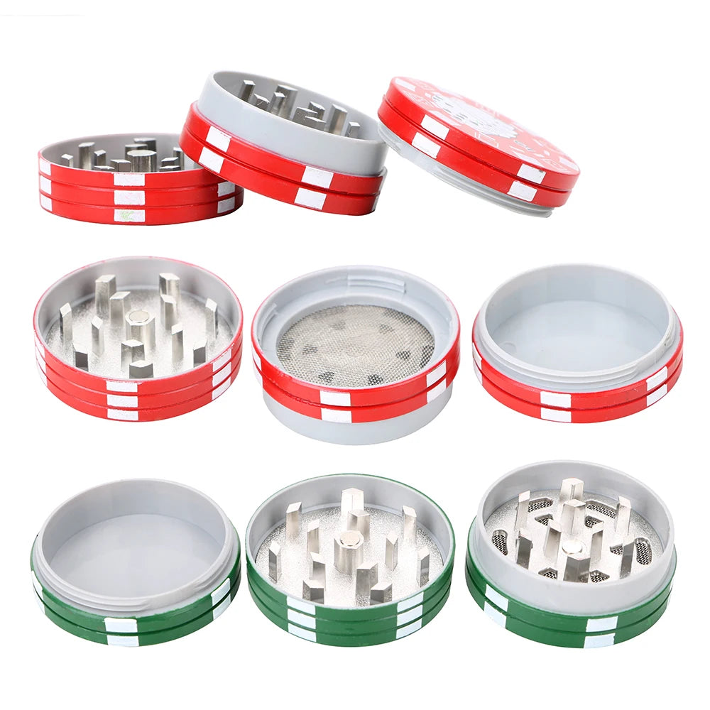 Poker Chip Style Grinder  3-layer Spice Cutter