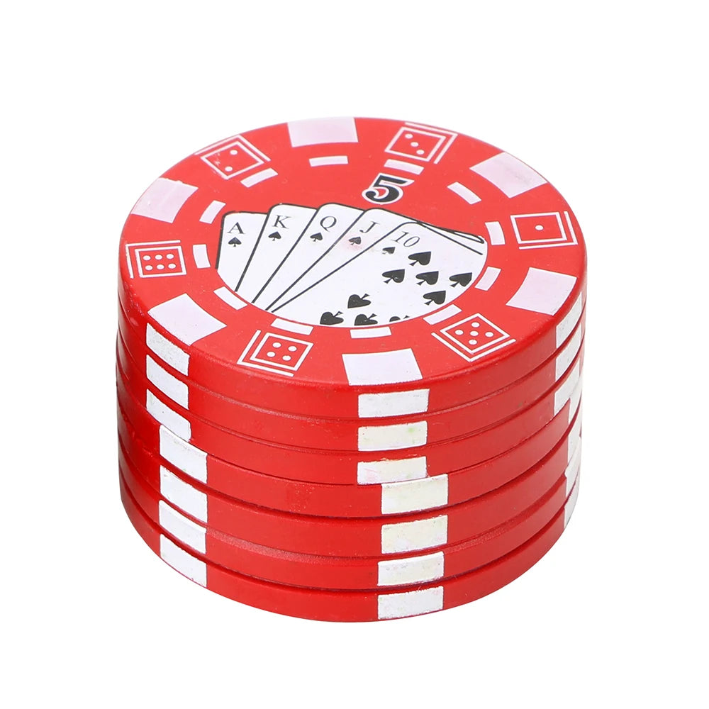 Poker Chip Style Grinder 3-layer Spice Cutter