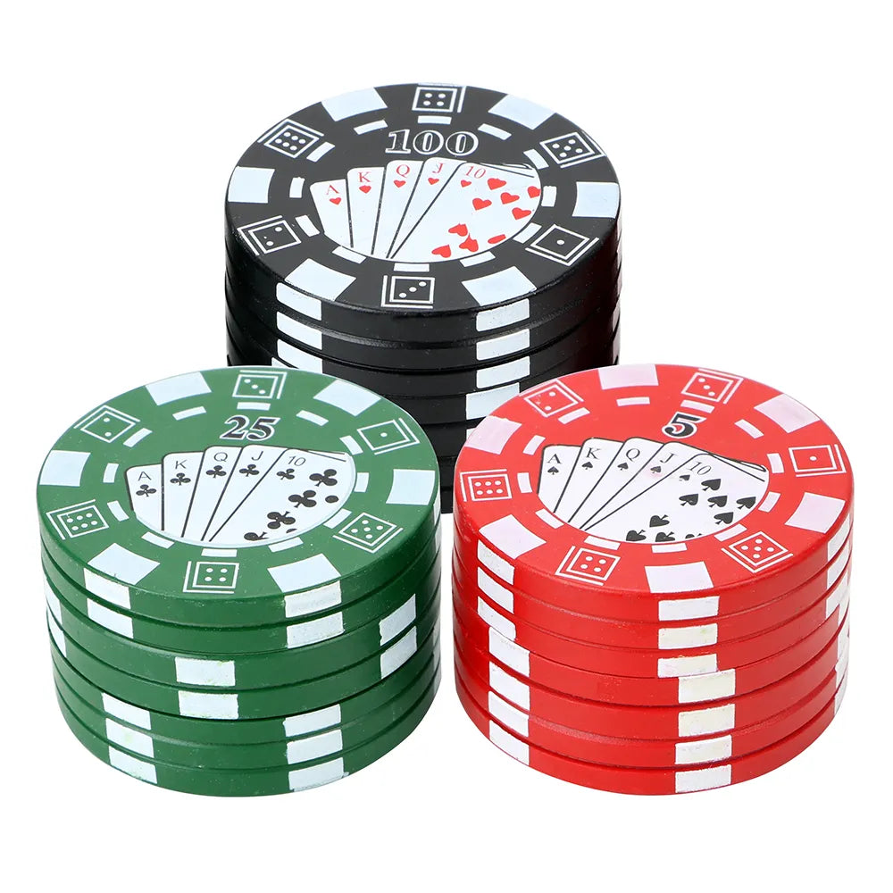 Poker Chip Style Grinder 3-layer Spice Cutter